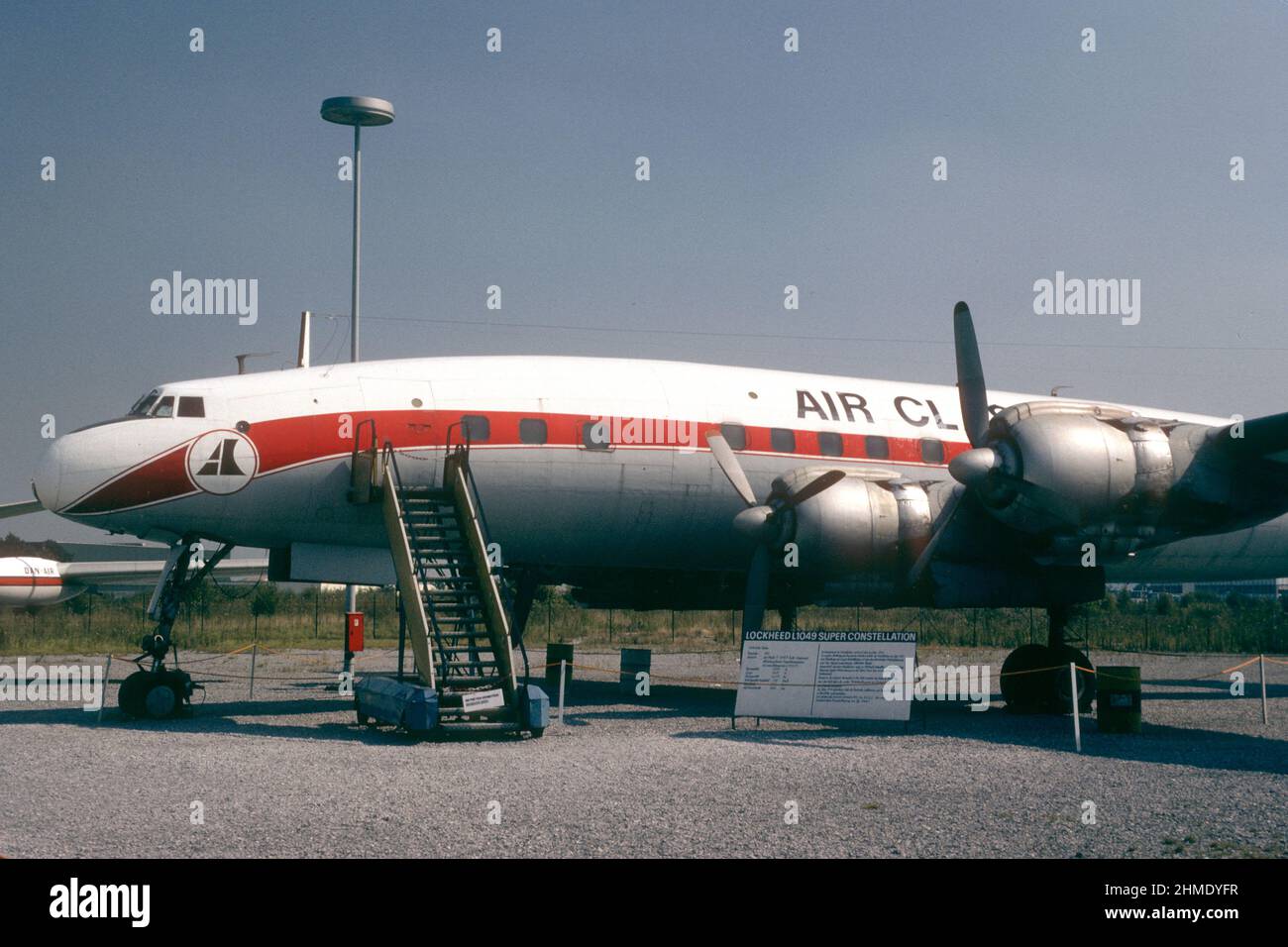 Lockheed L1049 Super Constellation auf der Ausstellung von Vintage-Flugzeugen 1981, Düsseldorf, Nordrhein-Westfalen, Deutschland Stockfoto