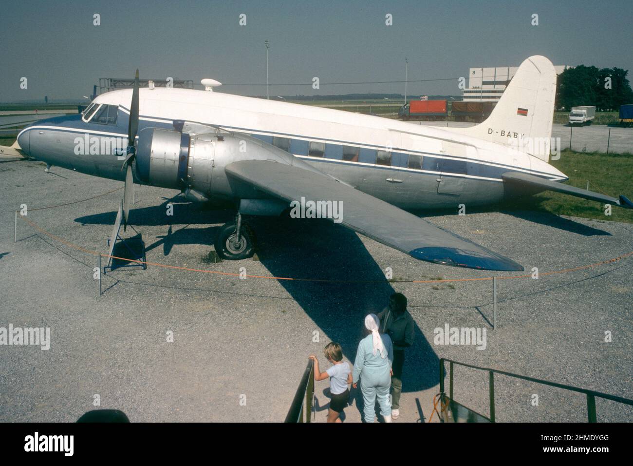 Vickers Viking auf der Ausstellung von Vintage-Flugzeugen 1981 in Düsseldorf, Nordrhein-Westfalen, Deutschland Stockfoto