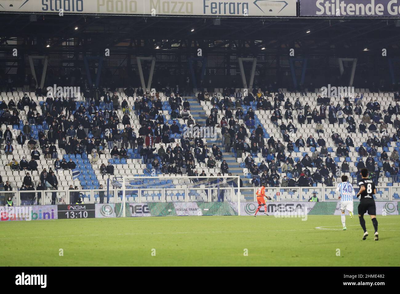 CURVA OVEST I TIFOSI DELLA SPAL SPAL - BENEVENTO Stockfoto