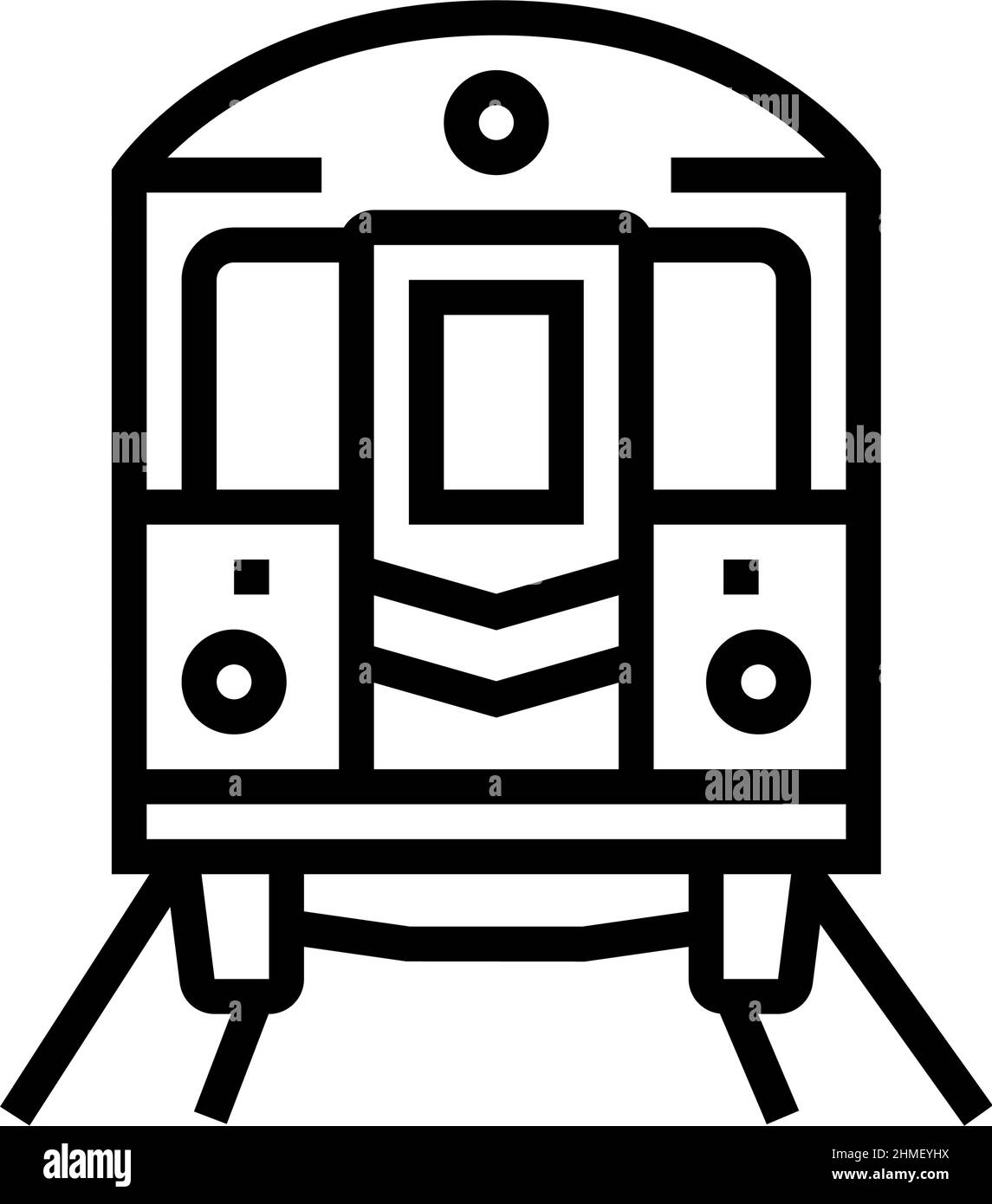 U-Bahn New york Linie Symbol Vektor Illustration Stock Vektor