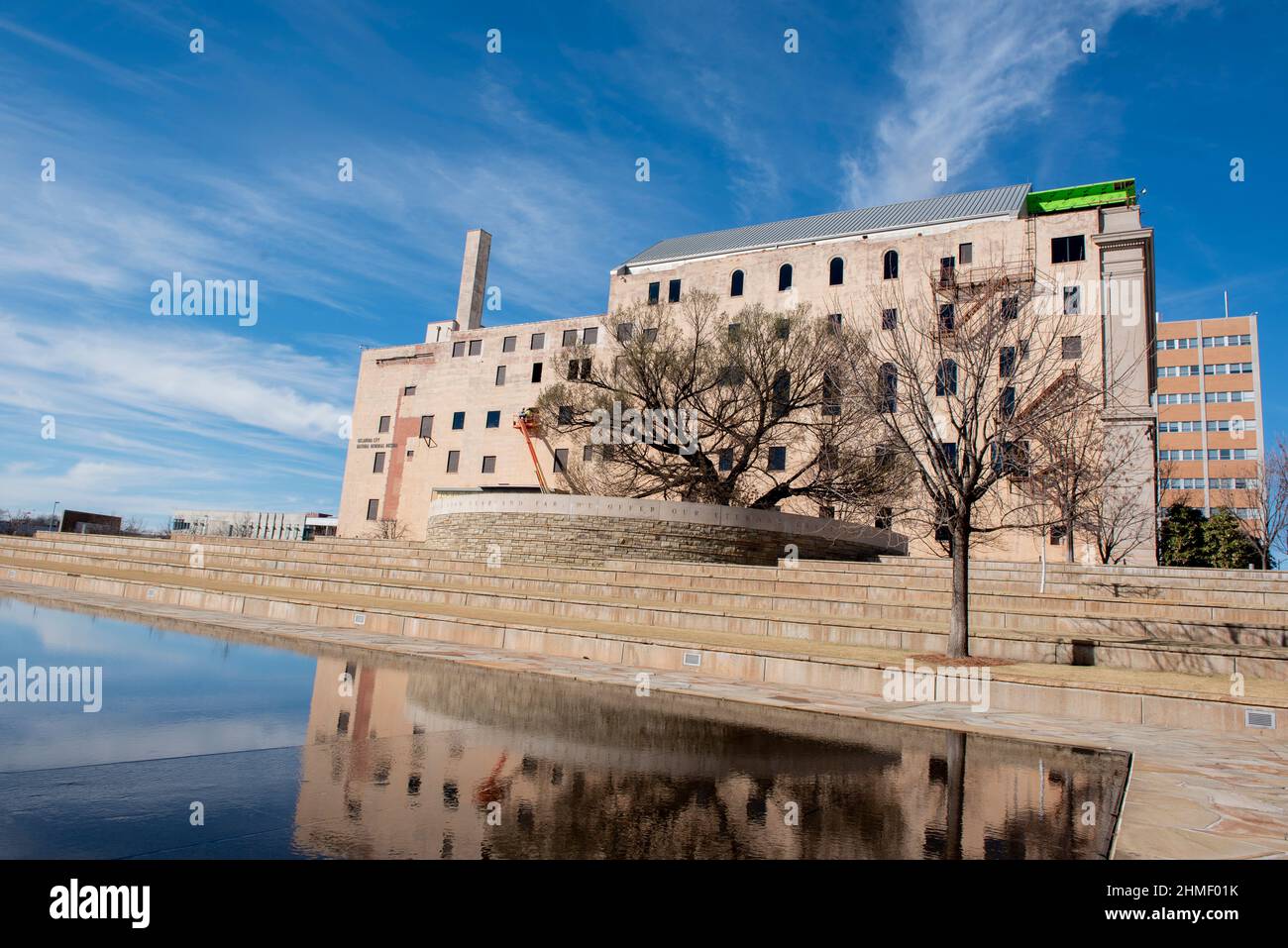 Oklahoma City National Memorial, Oklahoma, USA. Die Gedenkstätte und das Museum ehren die Opfer, Überlebenden und alle, die vom Bombenanschlag in Oklahoma City betroffen sind. Stockfoto