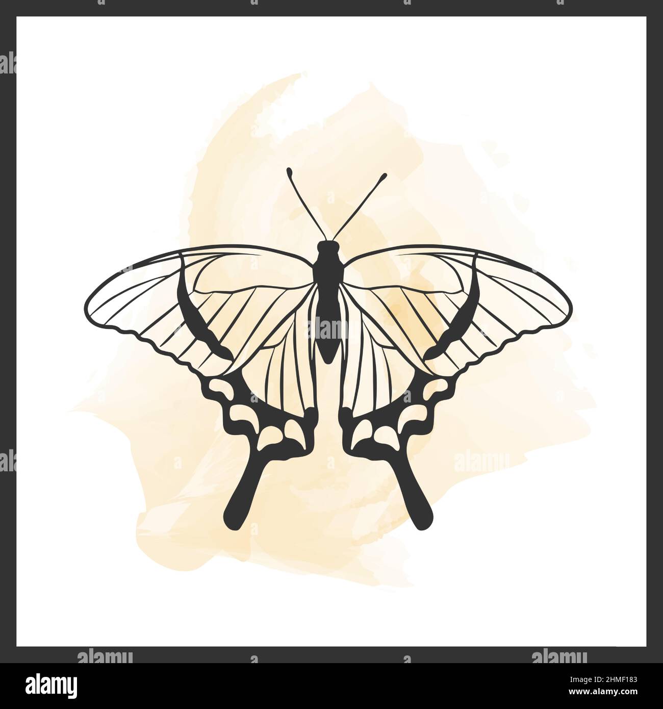 Ein modernes universelles Kunstposter. Geeignet für Grußkarten, Poster, Urlaubskarten, Corporate Cards und Einladungen. Vektorgrafik. Doodle-Stil Stock Vektor