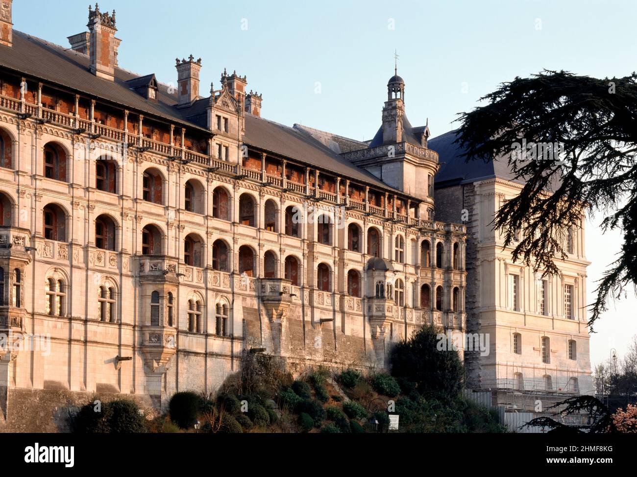 Blois, Schloß, Flügel Franz' I. von Westen Stockfoto