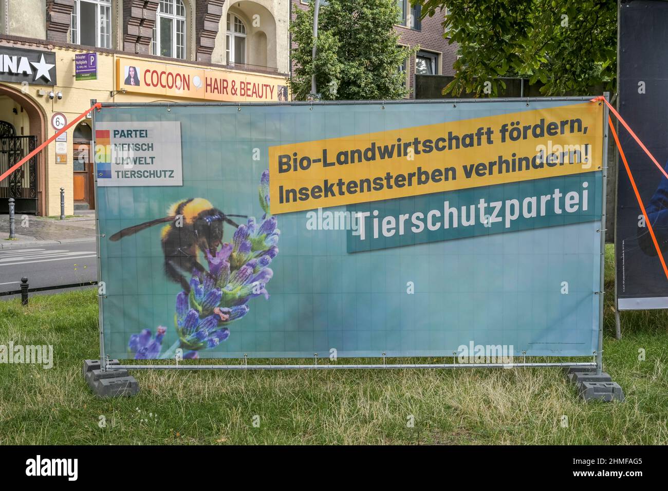 Wahlplakat, Tierschutzpartei, Berlin, Deutschland Stockfoto