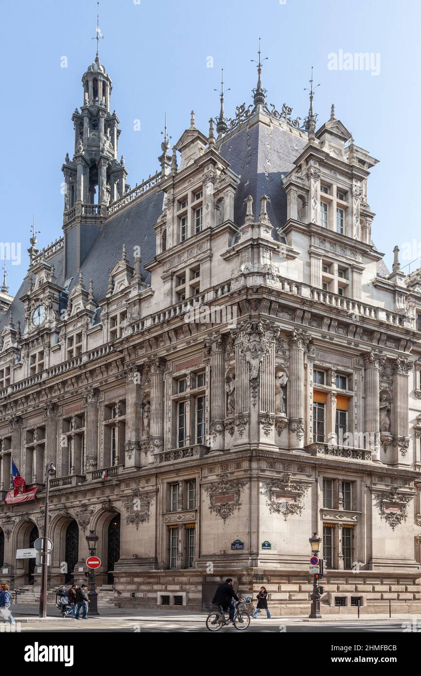 Mairie du 10e Arrondissement (1896), das Rathaus im Neo-Renaissance-Stil in der Rue de Faubourg St Martin im Zentrum von Paris, Frankreich. Architekt: Eu Stockfoto