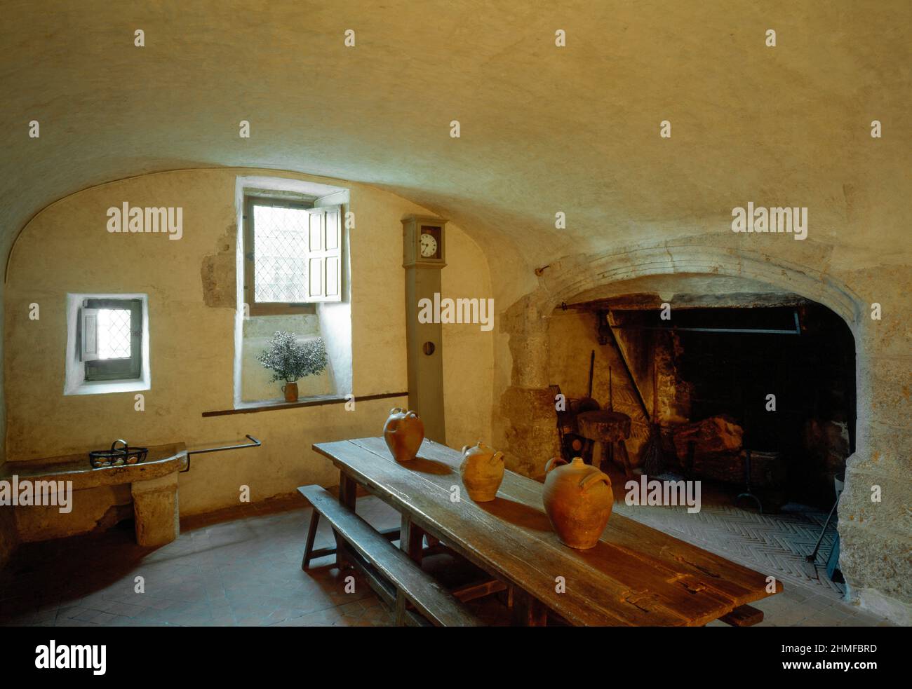 Talcy, Schloß, Küche Stockfoto