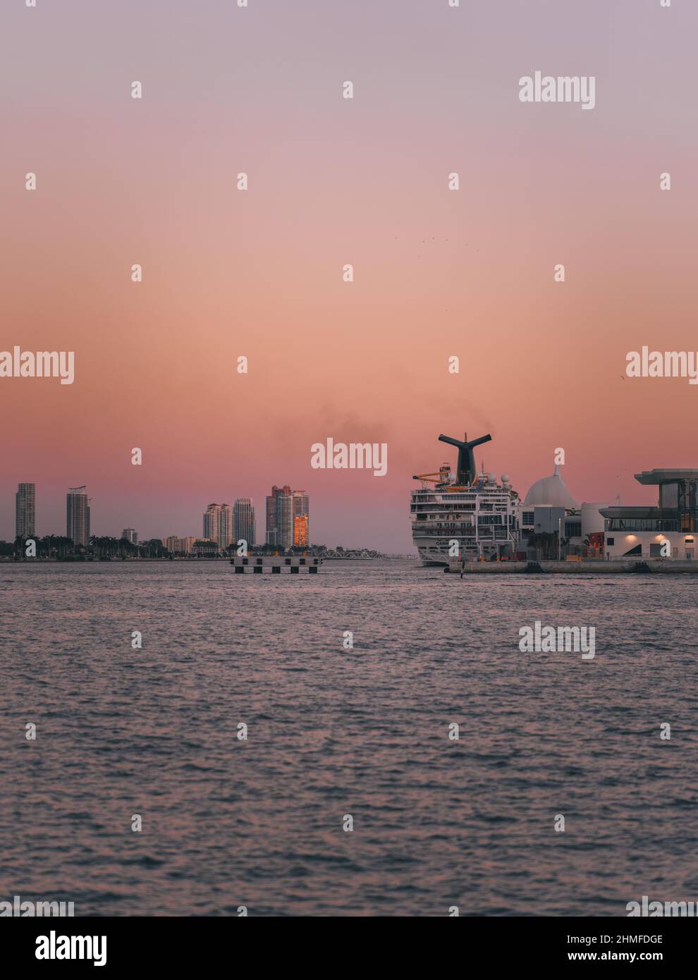 Sonnenuntergang Hafen miami Himmel florida wunderschön Stockfoto