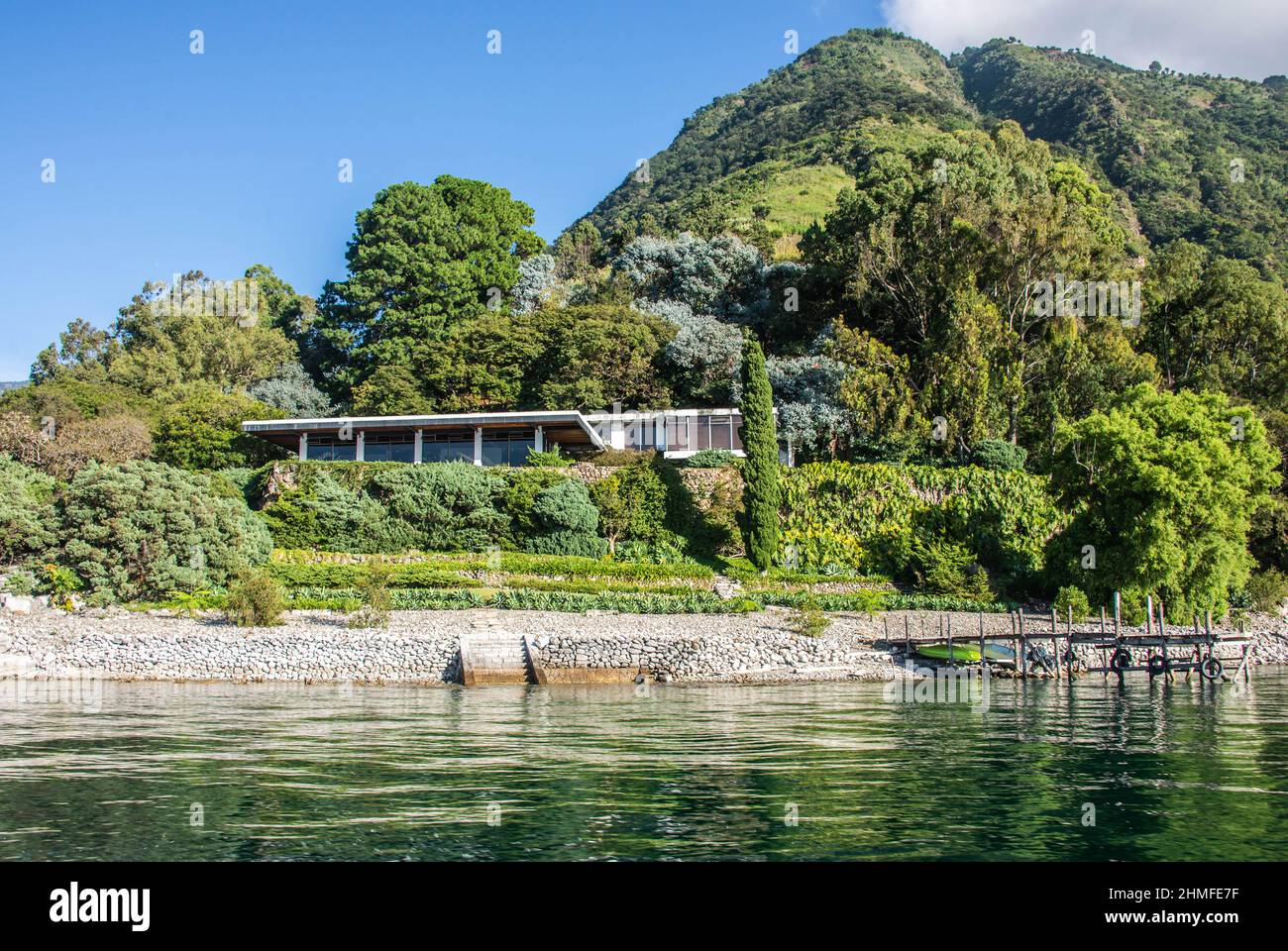 Ferienresidenz am Atitlan-See, Guatemala Stockfoto