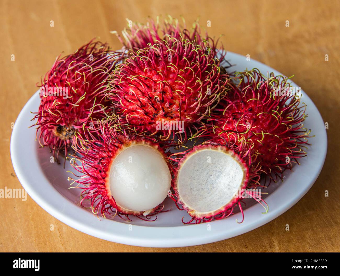 Rambutans in Antigua, Guatemala Stockfoto