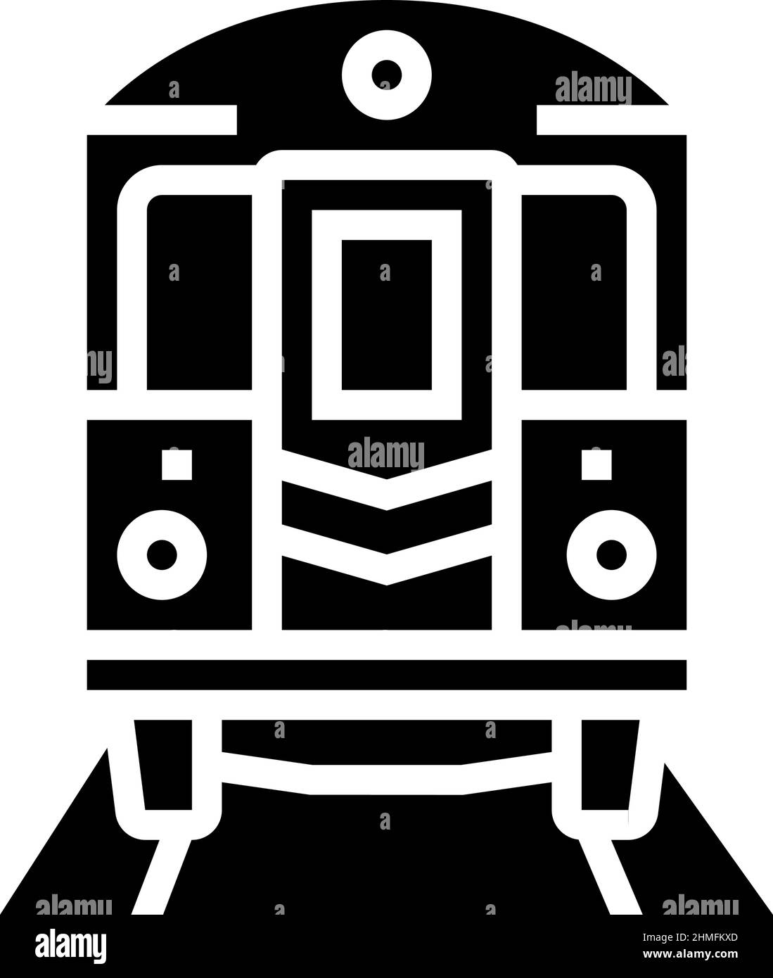 Subway New york Glyphen Symbol Vektor Illustration Stock Vektor