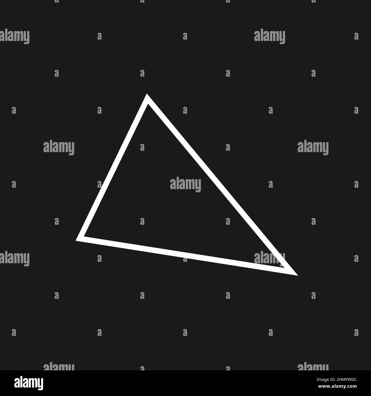 RetroWave Ästhetik umreißt Dreieck. Synthwave schwarz und weiß Dreieck Form 1980s Stil. RetroWave Design-Element für Poster, Merch in Vaporwave Stock Vektor