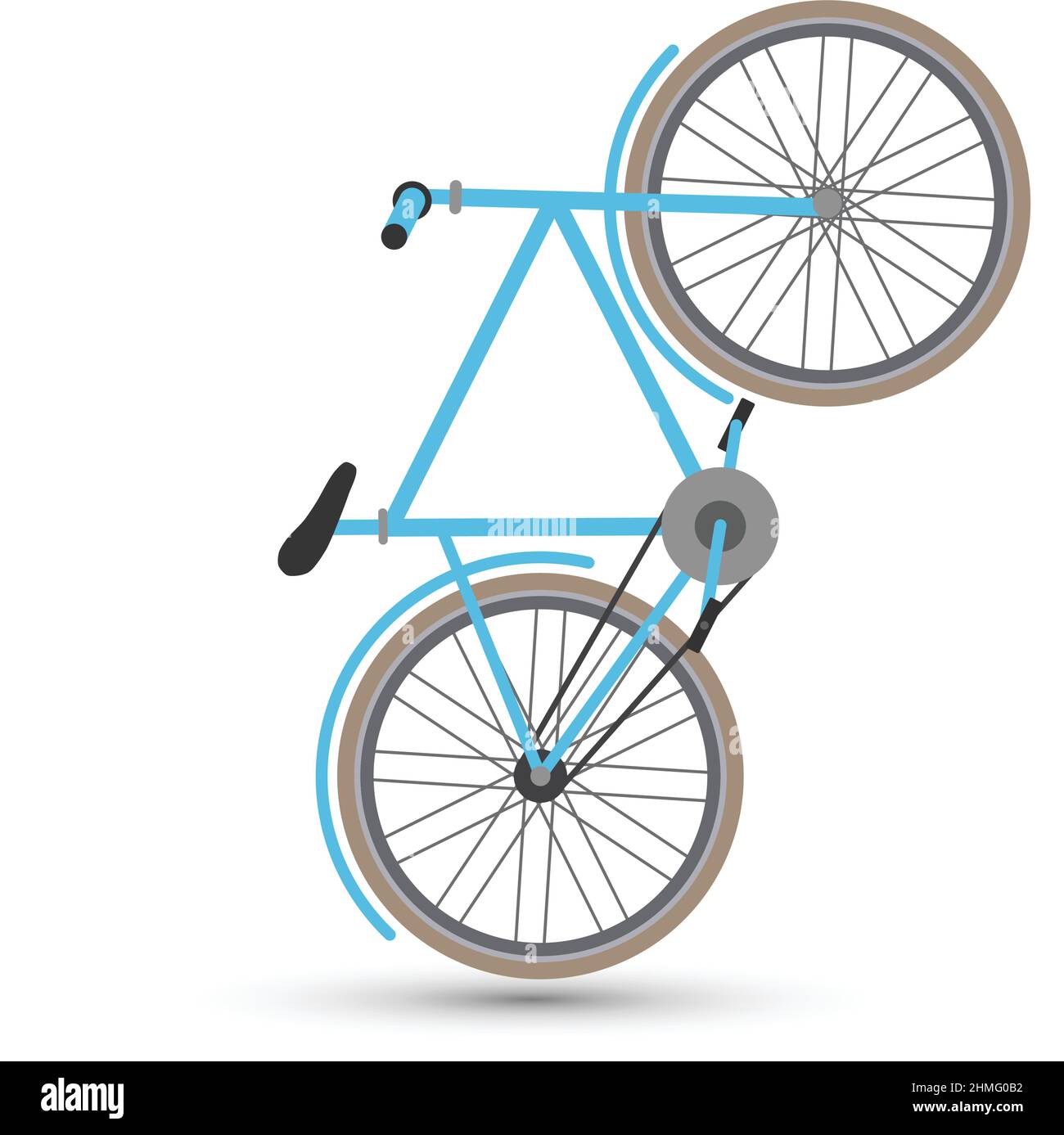 Fahrradvektor auf weißem Hintergrund Stock Vektor