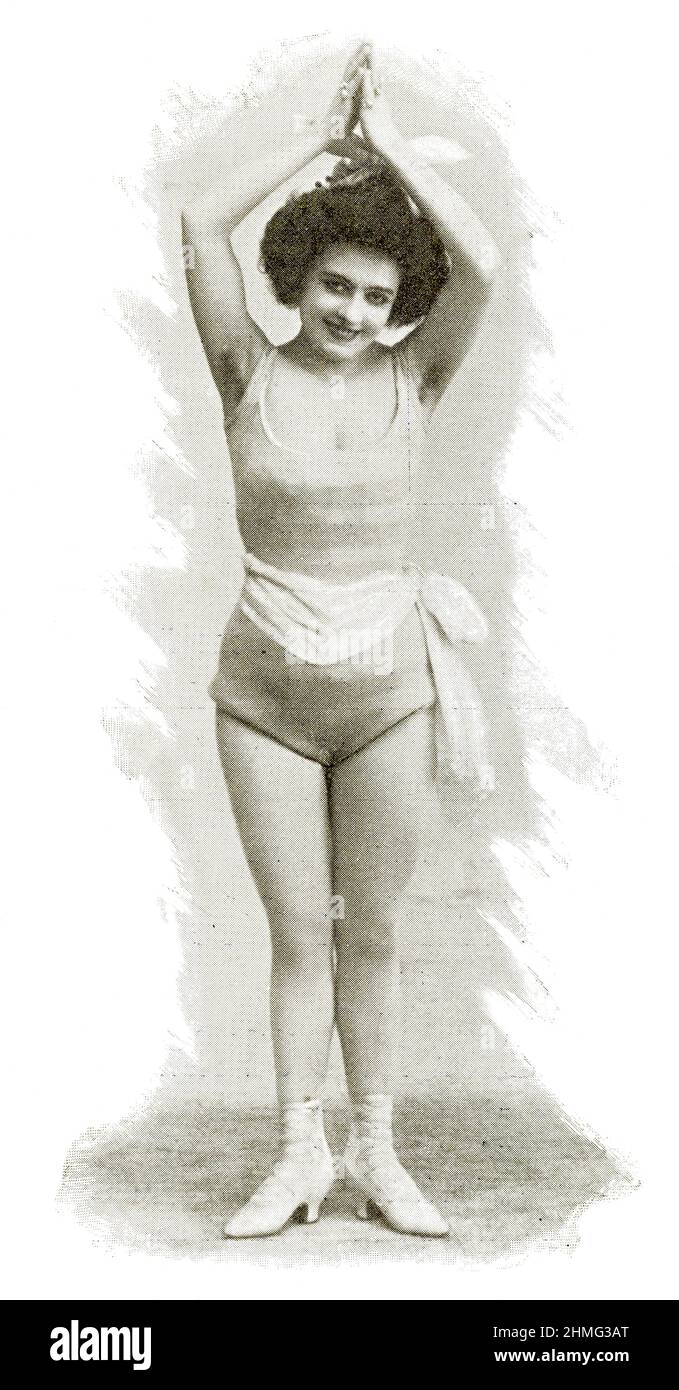 Porträt einer Schauspielerin. Bild aus der illustrierten deutsch-französischen Theaterzeitschrift 'das Album', 1898. Stockfoto