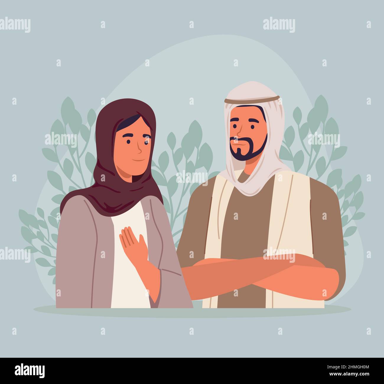 Junges Paar muslim Stock Vektor