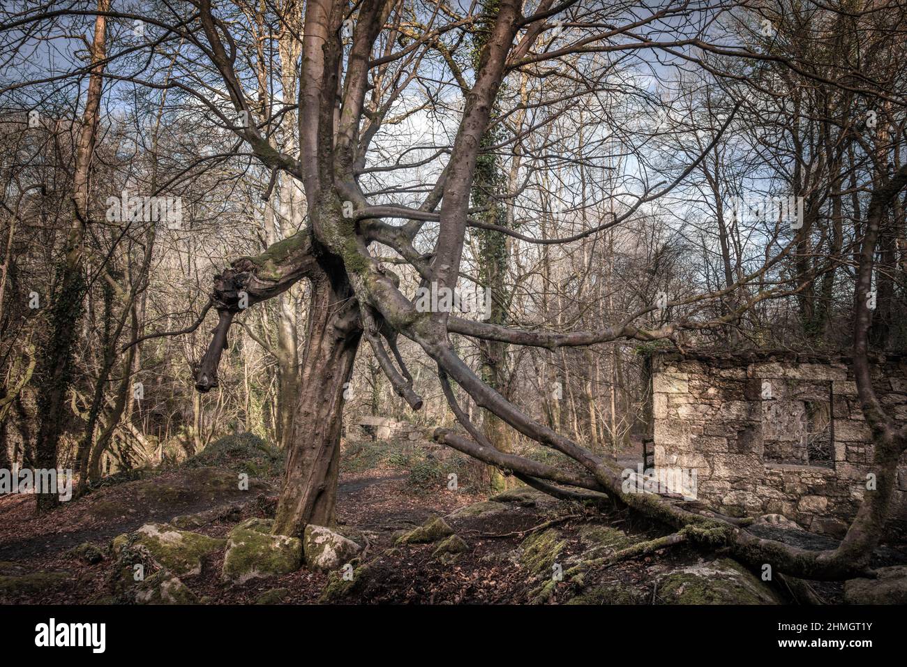 Die historischen Überreste der Gebäude, die für die Herstellung von