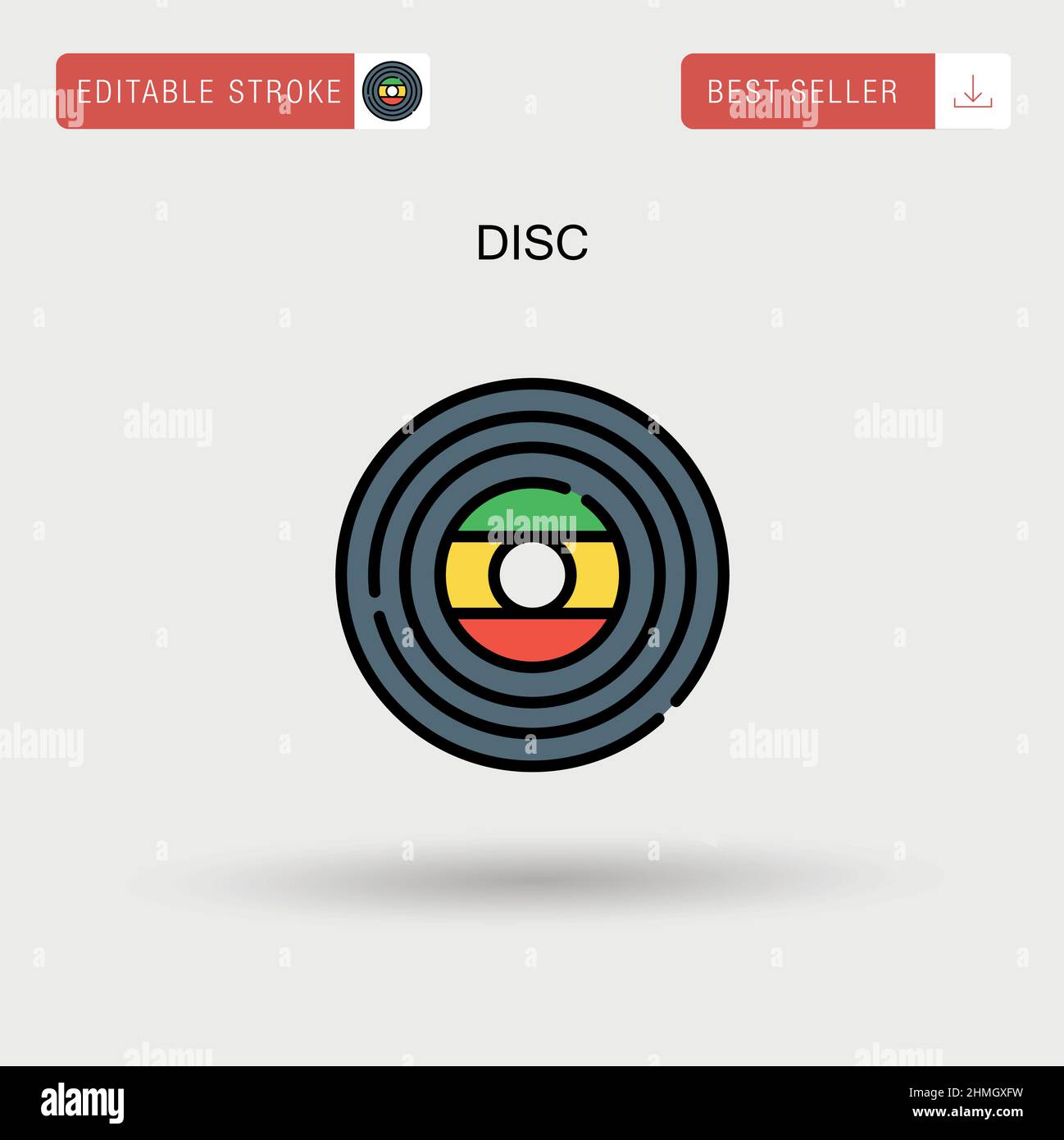 Disc Simple Vector-Symbol. Stock Vektor