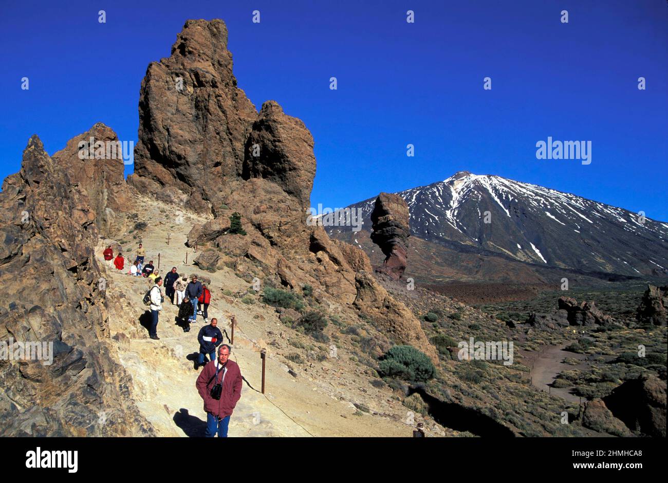 Roques de Garcia im Nationalpark Las Canadas, Teneriffa, Kanarische Inseln, Spanien Stockfoto