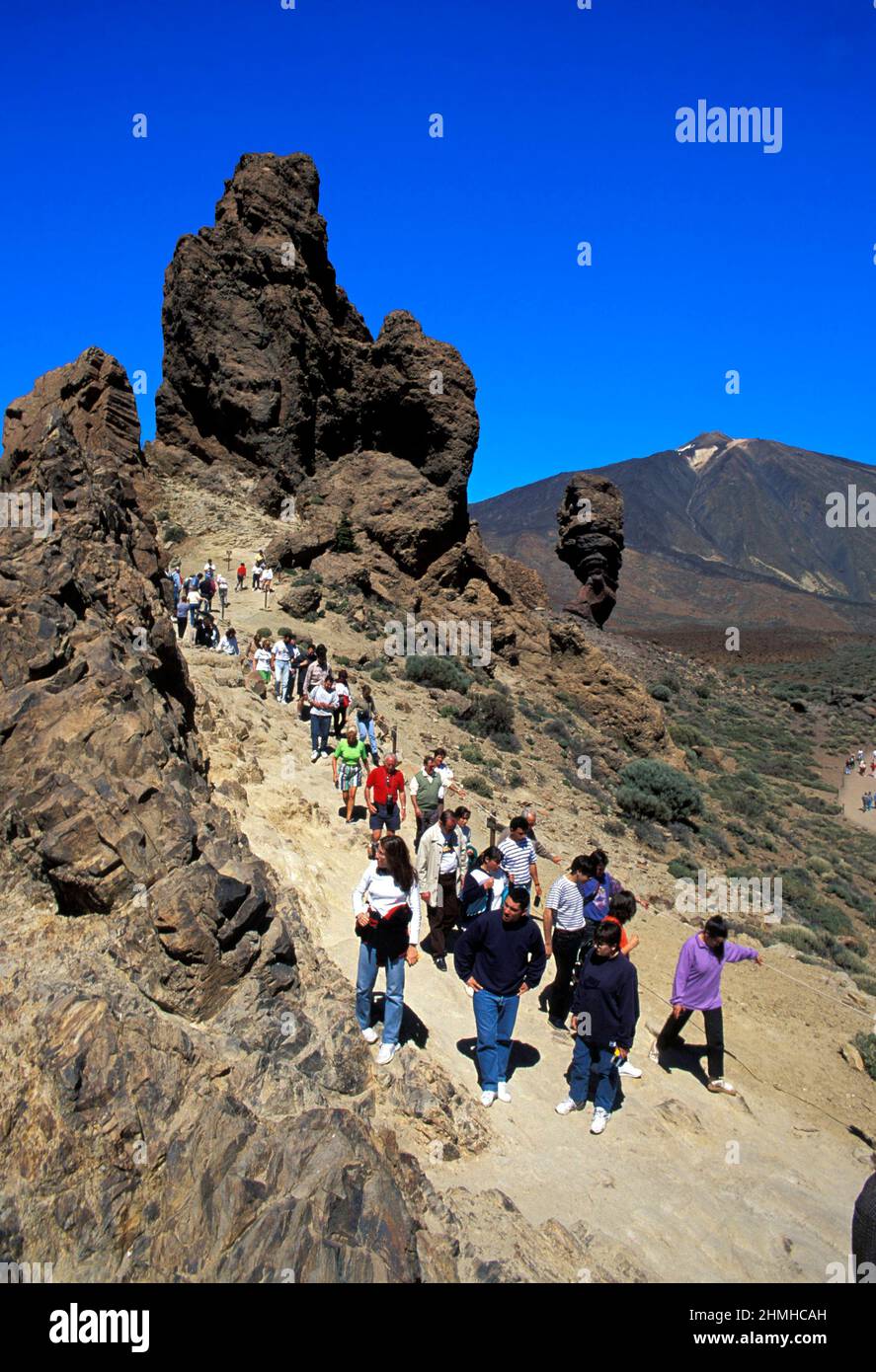 Roques de Garcia im Nationalpark Las Canadas, Teneriffa, Kanarische Inseln, Spanien Stockfoto