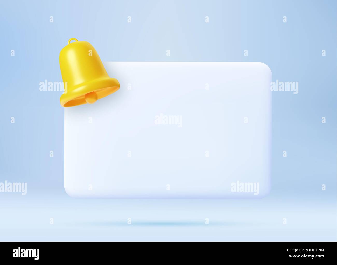 Benachrichtigung 3D-Symbol. Stock Vektor