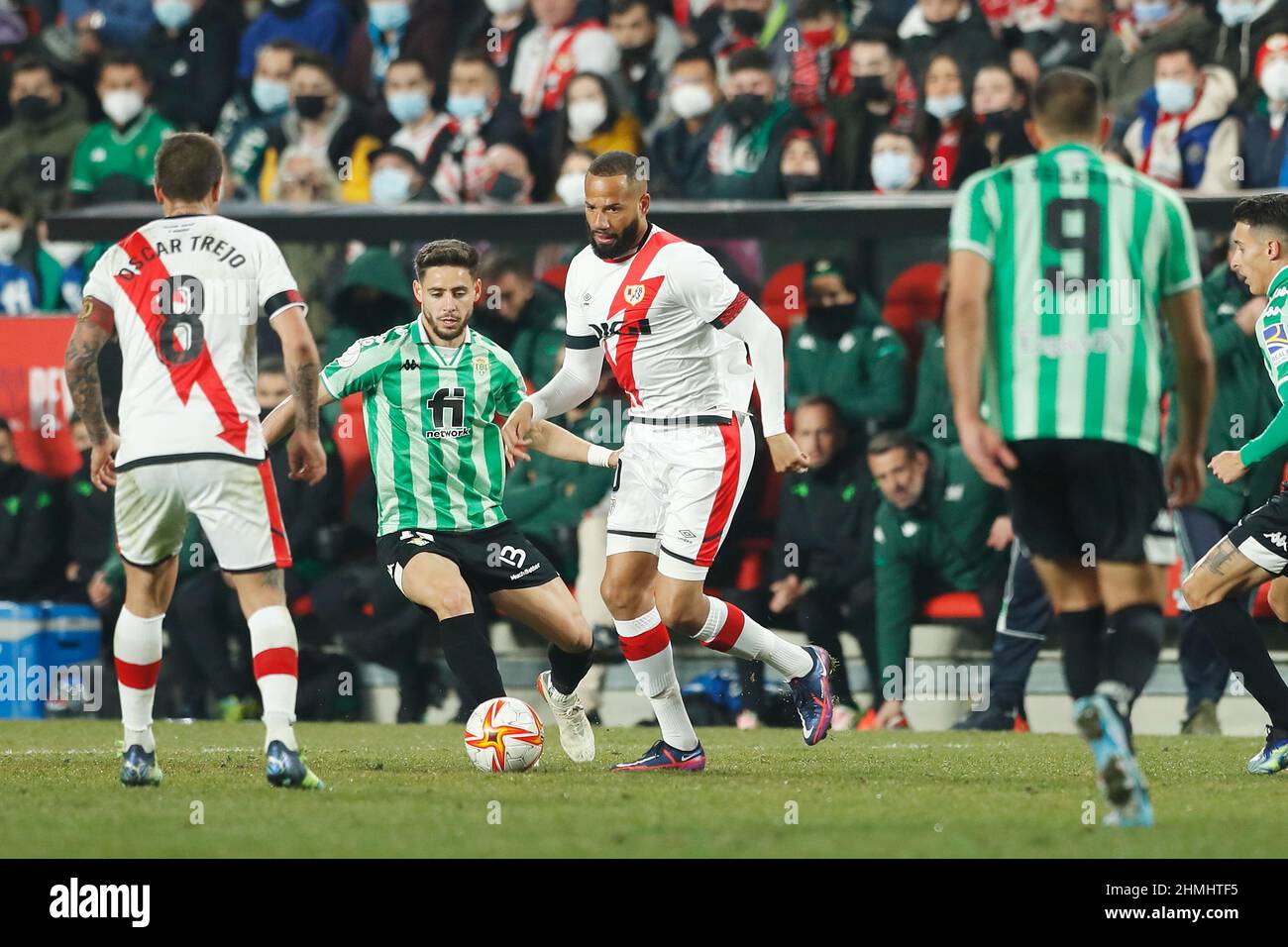 Bebe (Rayo), 9. FEBRUAR 2022 - Fußball / Fußball : Spanisches Halbfinalspiel zwischen Rayo Vallecano 1-2 Real Betis Balompie im Estadio de Vallecas in Madrid, Spanien. (Foto von Mutsu Kawamori/AFLO) Stockfoto Bebe (Rayo), 9. FEBRUAR 2022 - Fußball / Fußball : Spanisches Halbfinalspiel zwischen Rayo Vallecano 1-2 Real Betis Balompie im Estadio de Vallecas in Madrid, Spanien. (Foto von Mutsu Kawamori/AFLO) Stockfoto