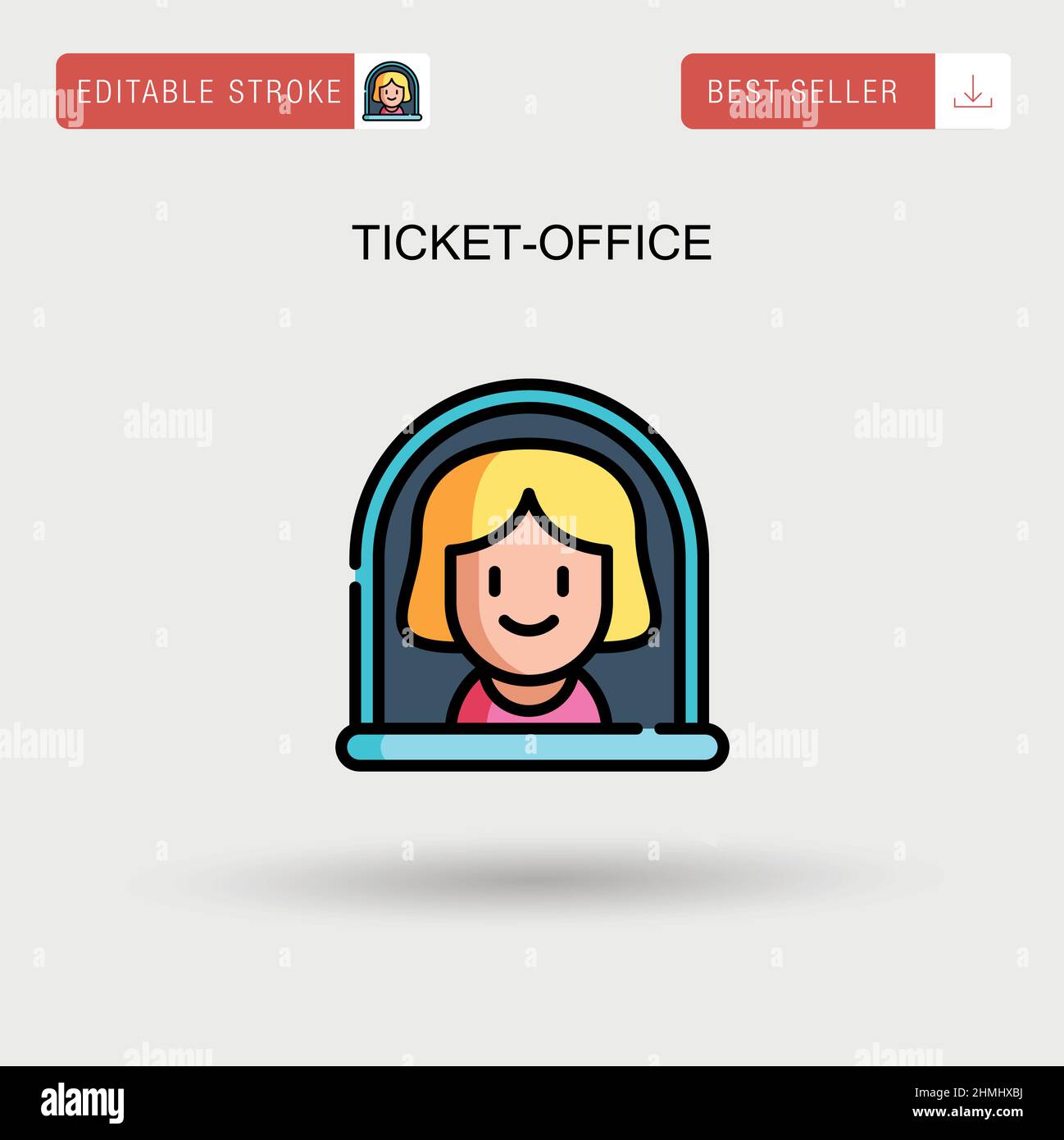 Ticket-Office einfaches Vektorsymbol. Stock Vektor