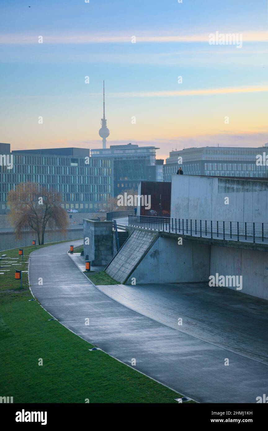 Berlin First Light, Deutschland Stockfoto