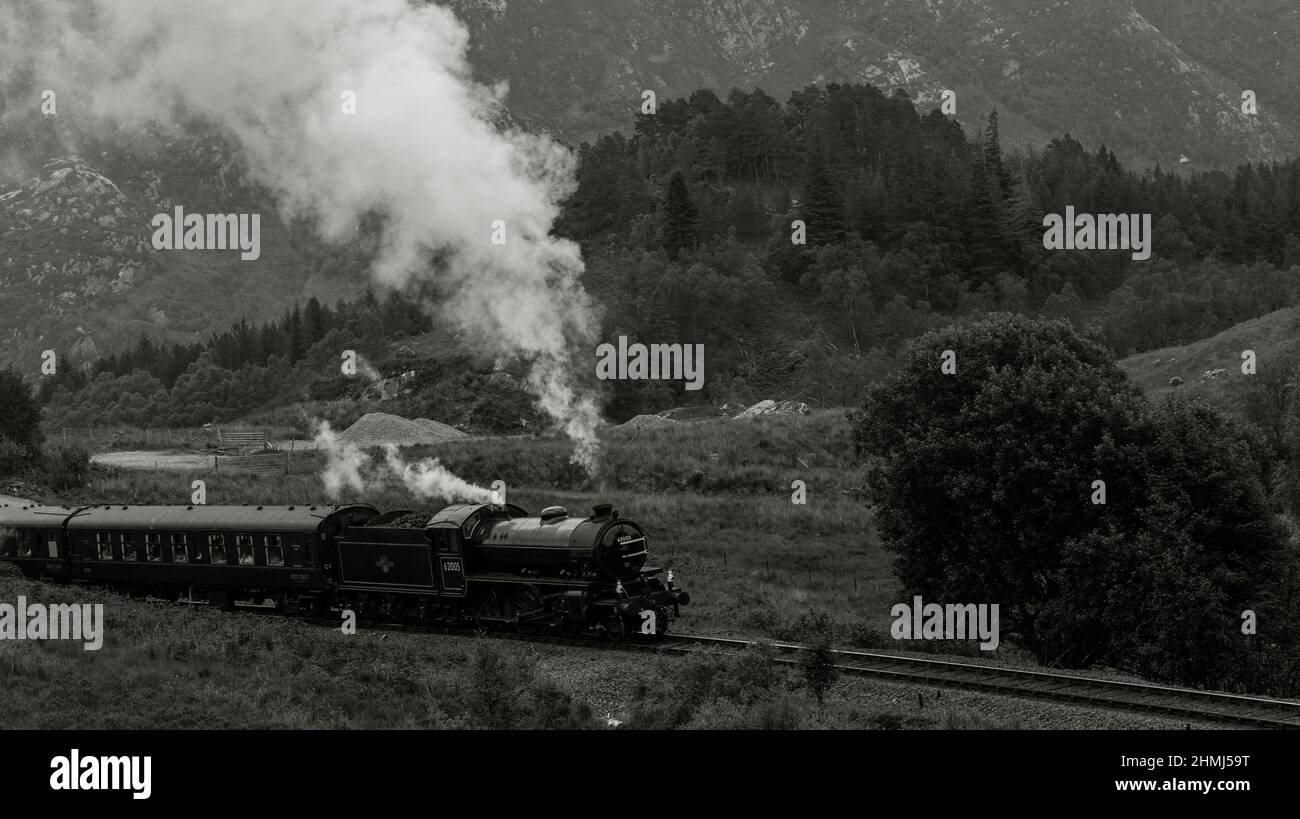 Dampflokomotive - 62005 A LNER Thompson/Peppercorn Class K - der Jacobite Steam Train, West Coast Railways, Stockfoto
