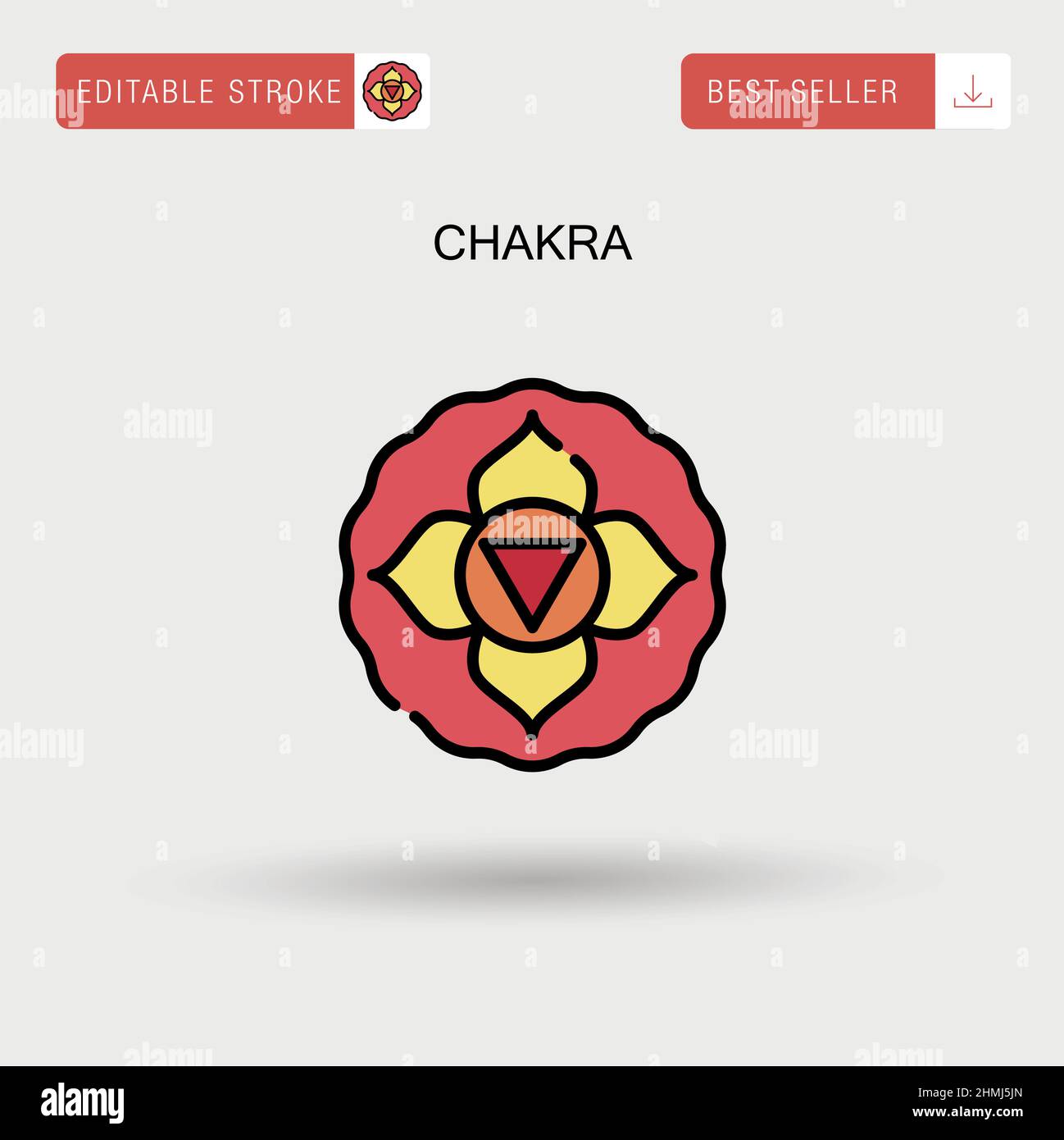 Einfaches Vektor-Symbol für Chakra. Stock Vektor