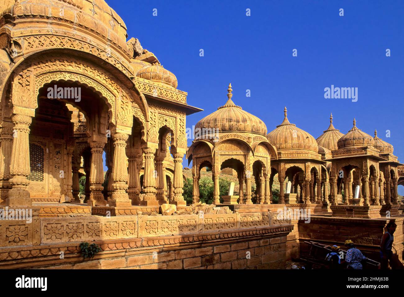Indien. Gräber in Jaisalmer Rajasthan Stockfoto