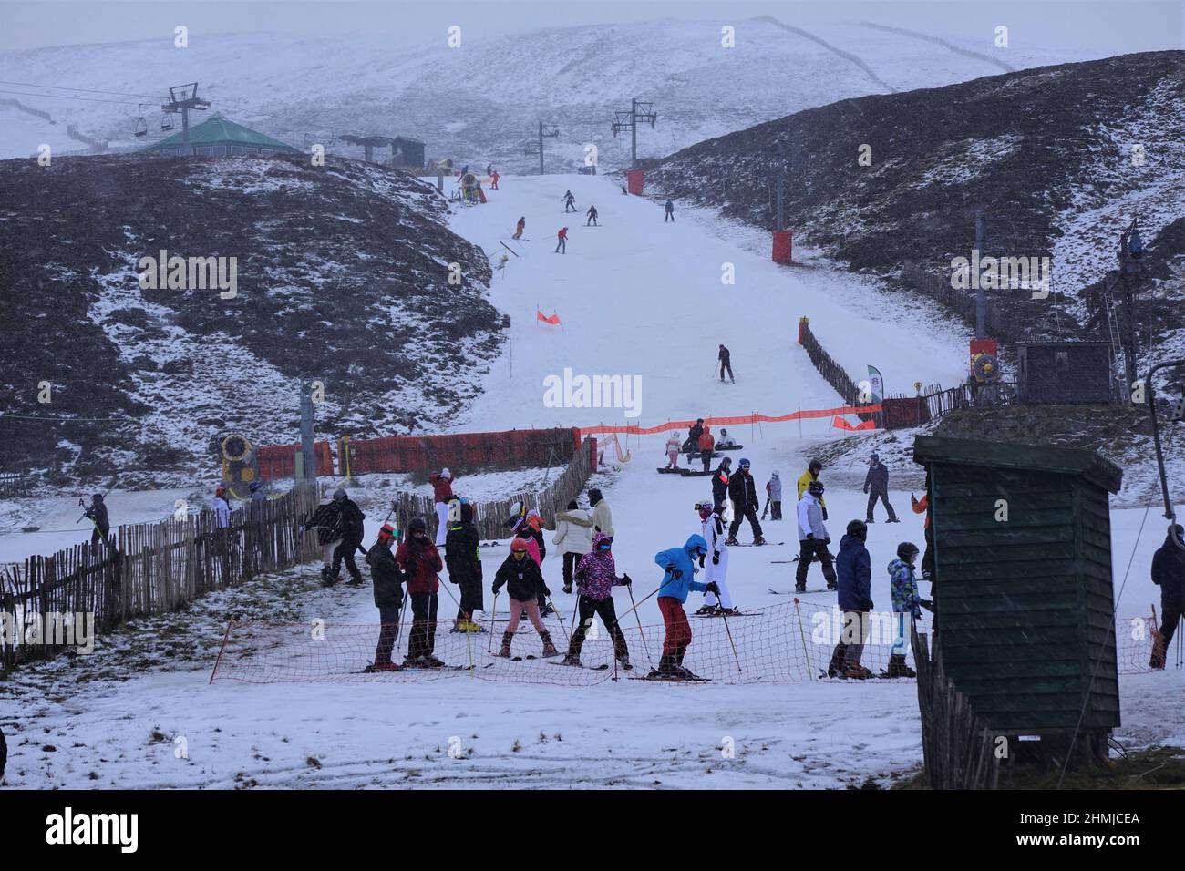 Skigebiet Glen Shee, in der Nähe von Braemar, Aberdeenshire, schottische Highlands Stockfoto