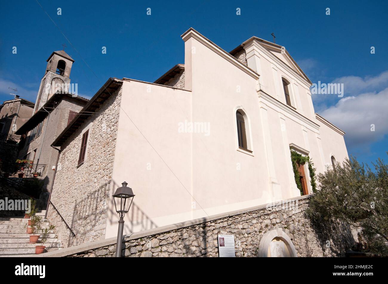 Kirche San Giovanni Battista in Cineto Romano, Latium, Italien Stockfoto