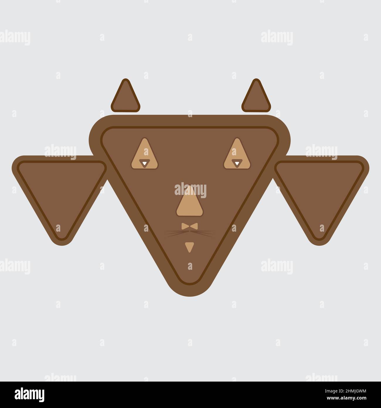 Ziegengesicht Vektor, niedlichen Ziegenkopf Logo, Ziegengesicht Illustration, minimale Ziegengesicht Design mit einem Farbton, lustig und unschuldige Ziege Stock Vektor