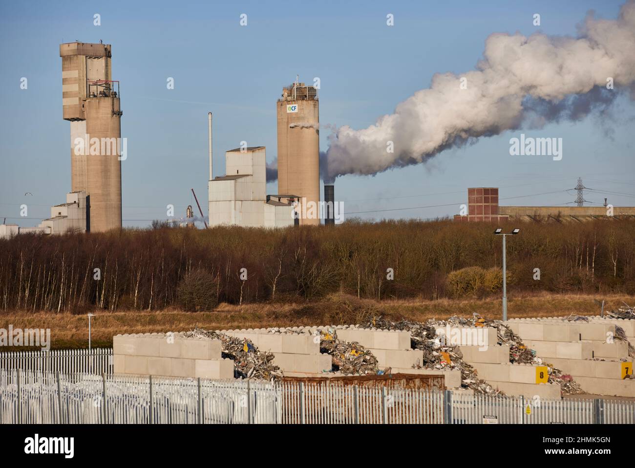 CF Industries, weltweit führender Hersteller von Wasserstoff- und Stickstoffprodukten, Billingham Stockton-on-Tees, County Durham, England Stockfoto