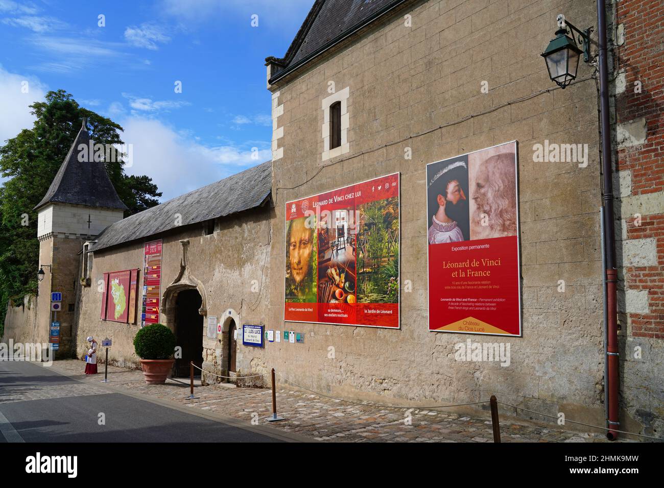 AMBOISE, FRANKREICH -22 JUN 2021- Blick auf das Chateau du Clos Luce (ehemaliges Manoir du Cloux), ein historisches Palasthaus von Leonardo da Vinci, in AMB Stockfoto