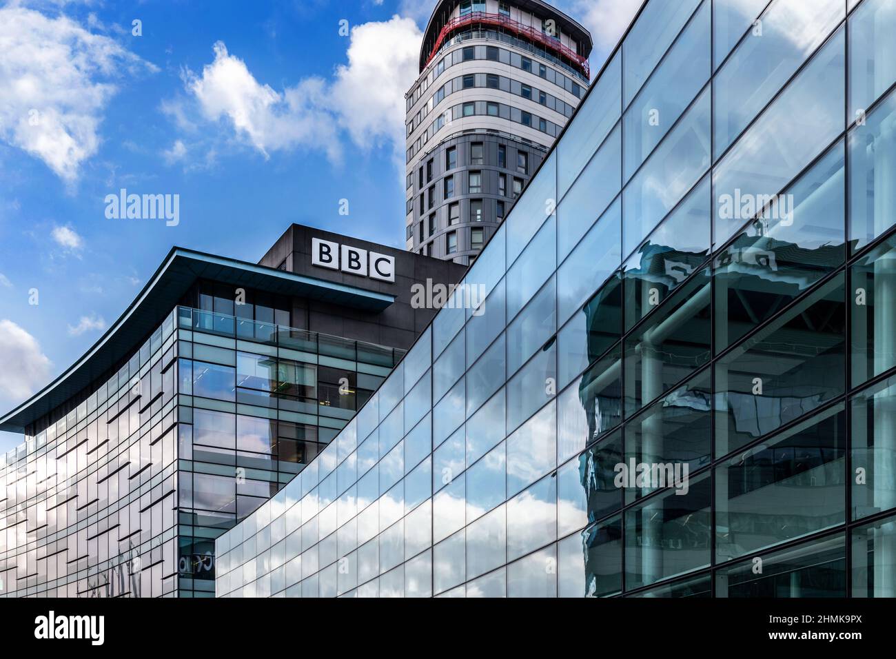 Dock 10 und BBC Gebäude, MediaCity, Salford Quays. Stockfoto