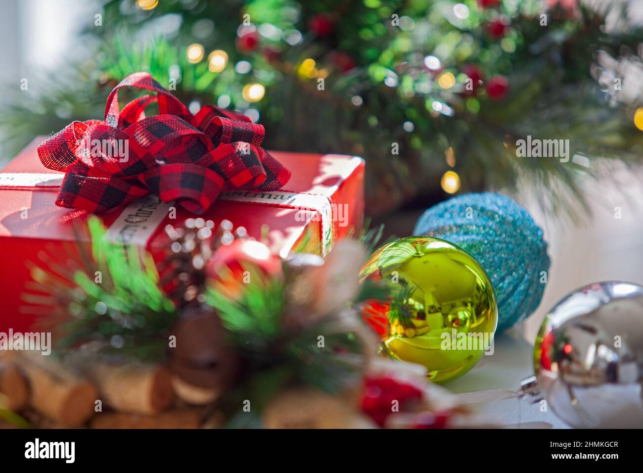 Weihnachten Geschenk Box Stockfoto