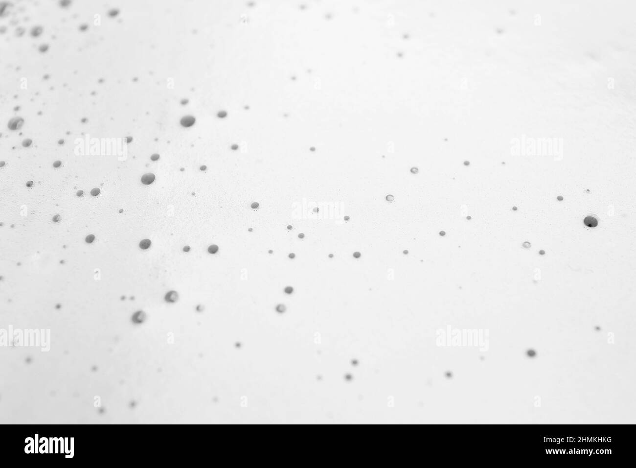 Textur aus weißem dickem Schaum, Nahaufnahme Stockfoto