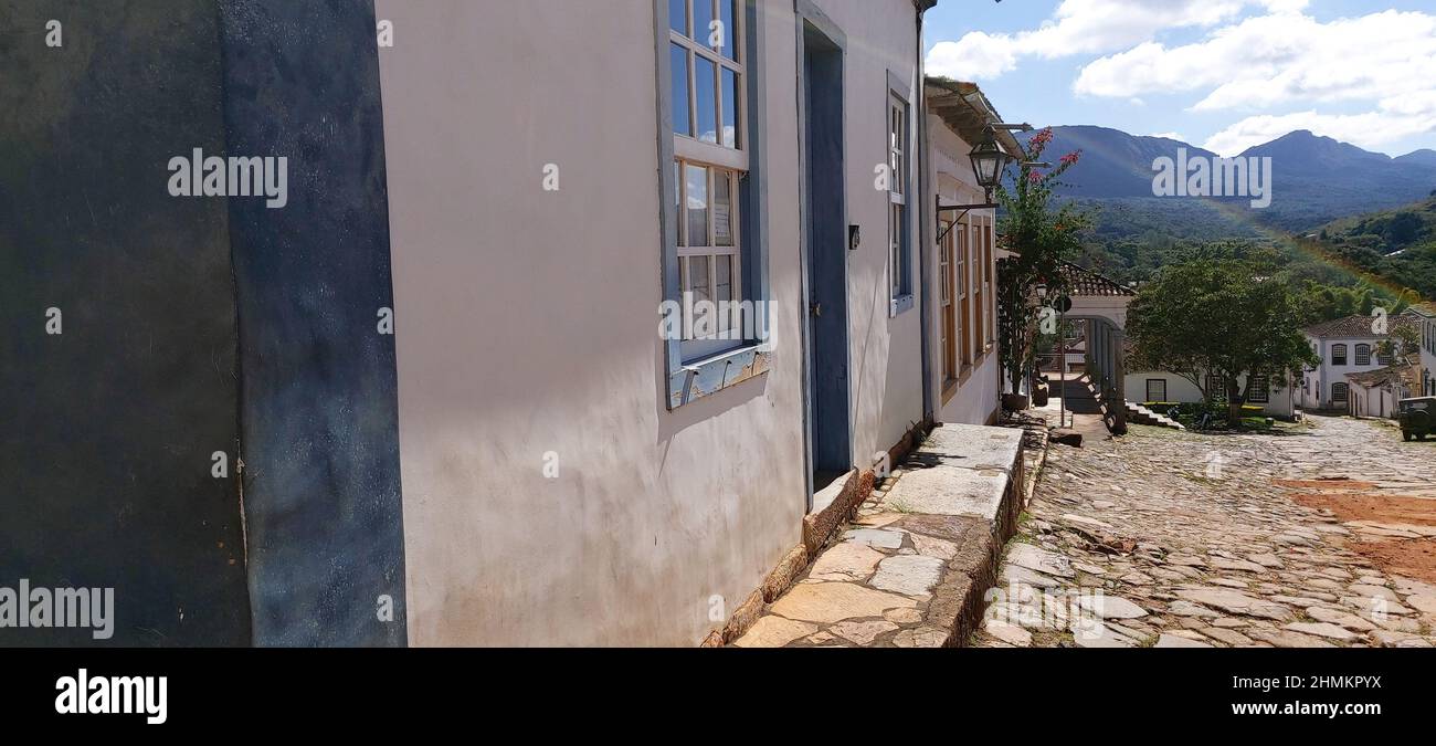 Historisches Zentrum, Tiradentes, Minas Gerais, Brasilien Stockfoto