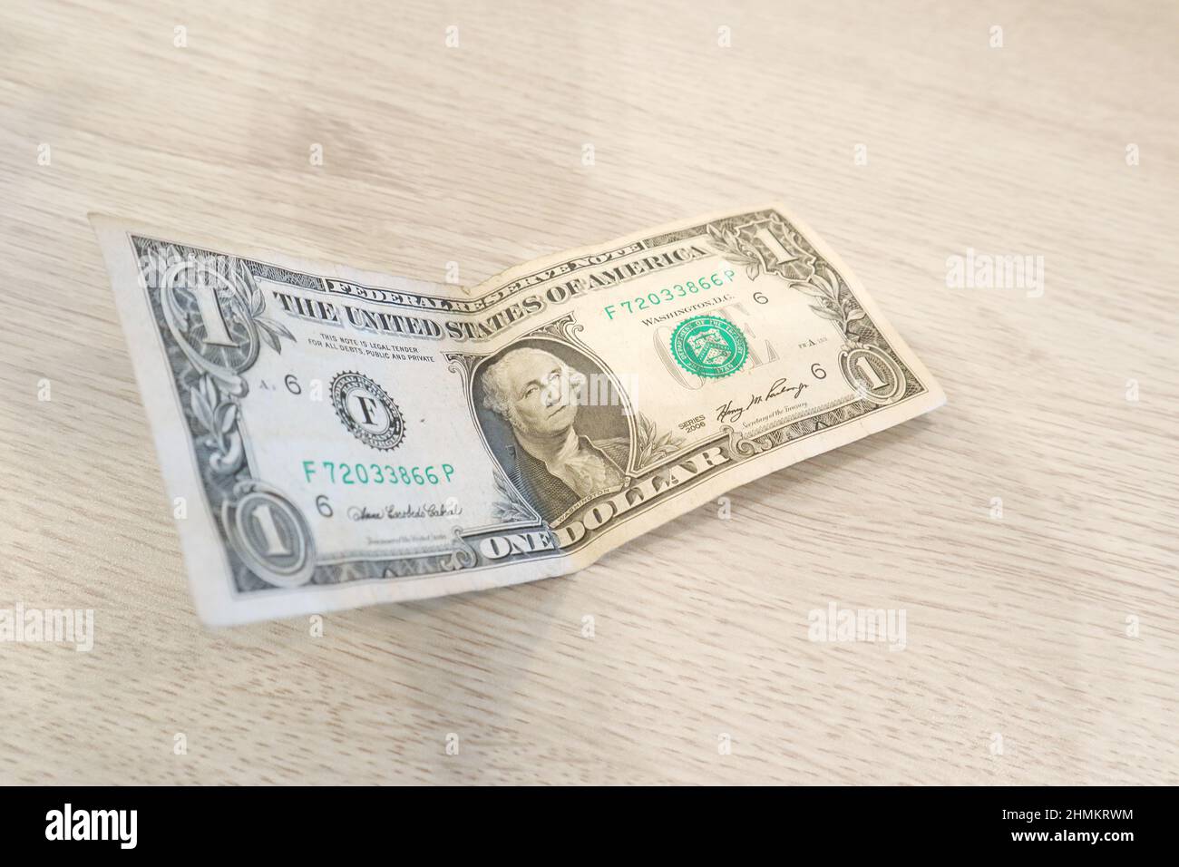 Ein Dollar US, Währung United State Stockfoto