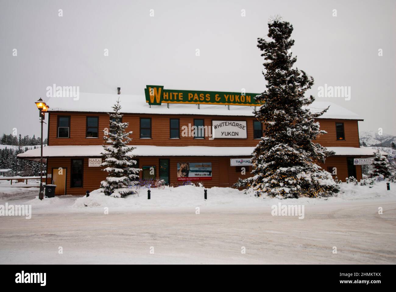 White Pass Bahnhof in Whitehorse, Yukon, Kanada Stockfoto