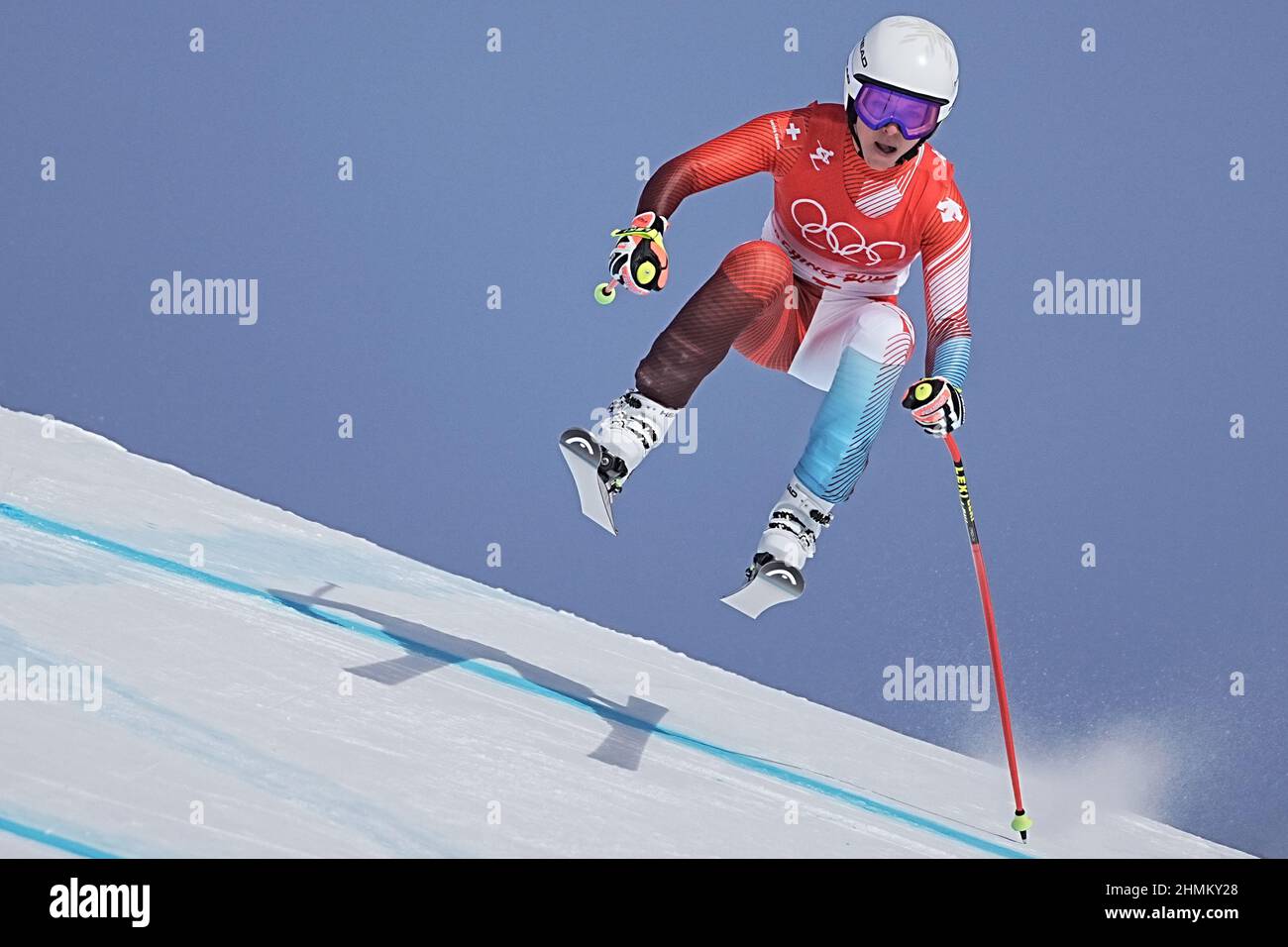 Yanqing, China. 11th. Februar 2022. Olympische Spiele, Ski Alpin, Super G, Frauen, im Nationalen Alpinen Skizentrum, Lara gut-Behrami aus der Schweiz in Aktion. Quelle: Michael Kappeler/dpa/Alamy Live News Stockfoto