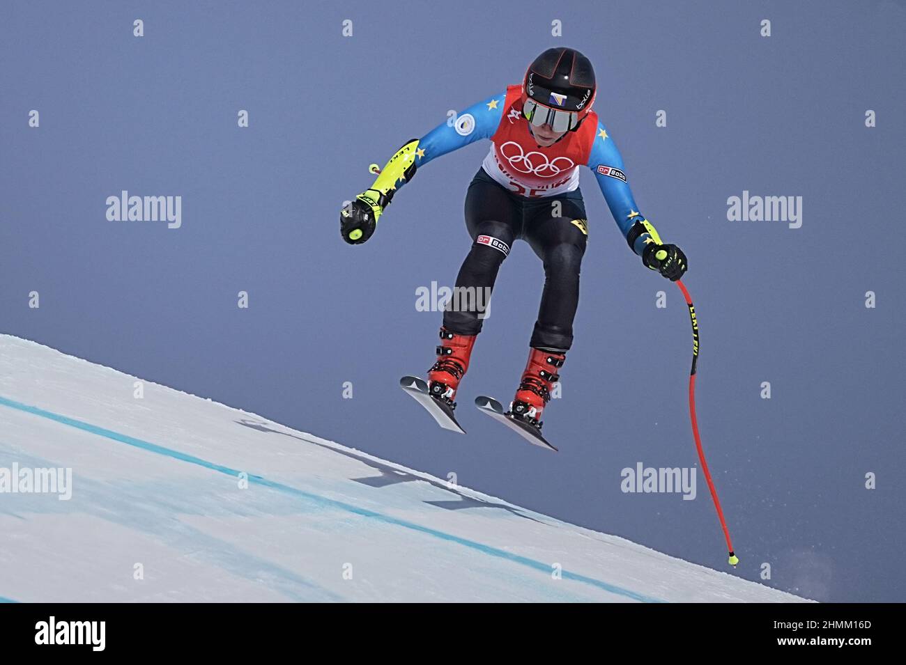 Yanqing, China. 11th. Februar 2022. Olympische Spiele, Ski Alpin, Super G, Frauen, im Nationalen Alpinen Ski-Zentrum, Elvedina Muzaferija von Bosnien und Herzegowina in Aktion. Quelle: Michael Kappeler/dpa/Alamy Live News Stockfoto