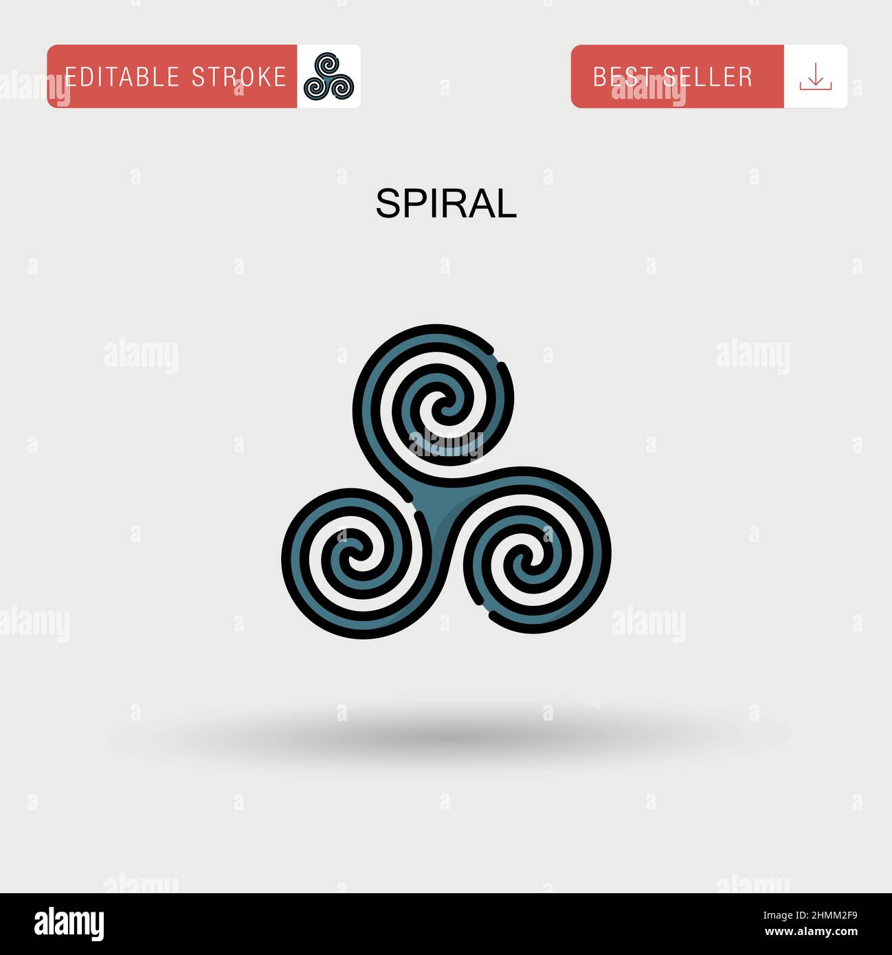 Symbol für Spiraleinfachen Vektor. Stock Vektor