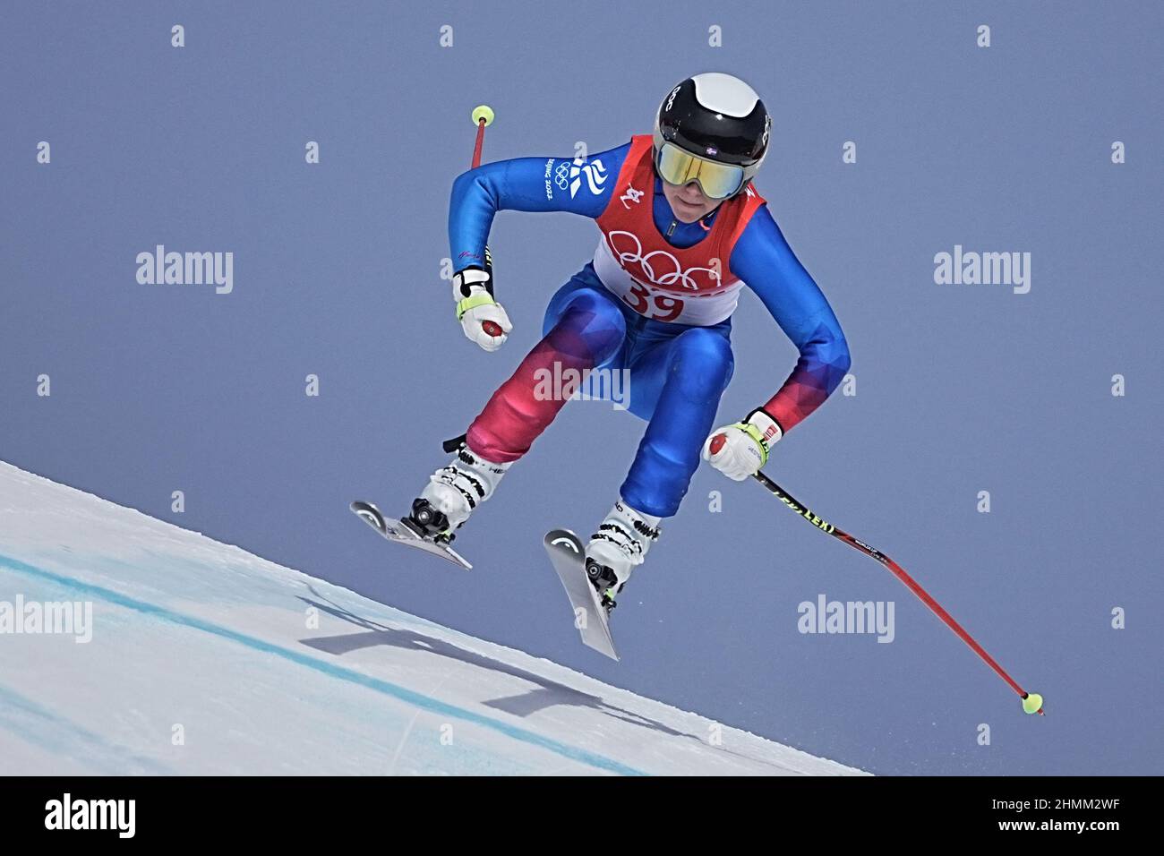 Yanqing, China. 11th. Februar 2022. Olympische Spiele, Ski alpin, Super G, Frauen, im Nationalen Alpinen Ski-Zentrum, Holmfridur Dora Fridgeirsdottir von Island in Aktion. Quelle: Michael Kappeler/dpa/Alamy Live News Stockfoto