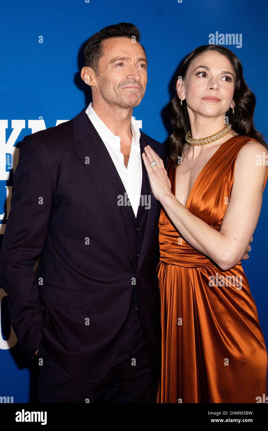Hugh Jackman und Sutton Foster posieren während der Eröffnungsnacht des