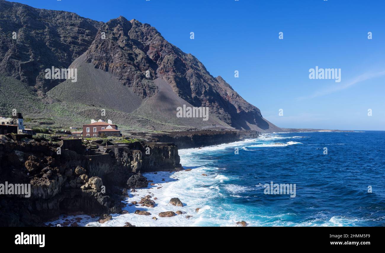 El Hierro, Kanarische Inseln - Küste in Pozo de la Salud Stockfoto