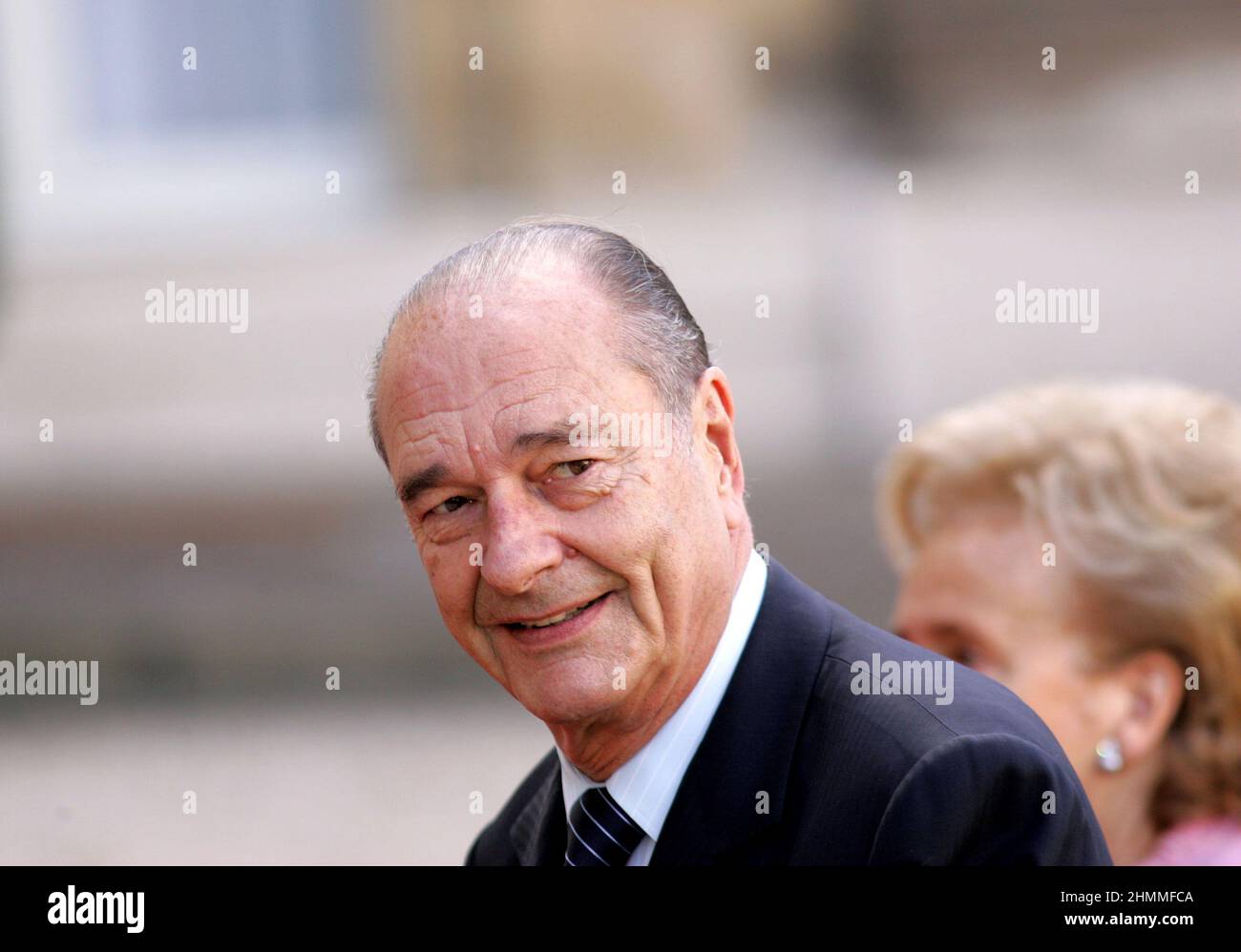 Paris (Frankreich): Jacques und Bernadette Chirac am 27. März 2006 im Elysée-Palast Stockfoto