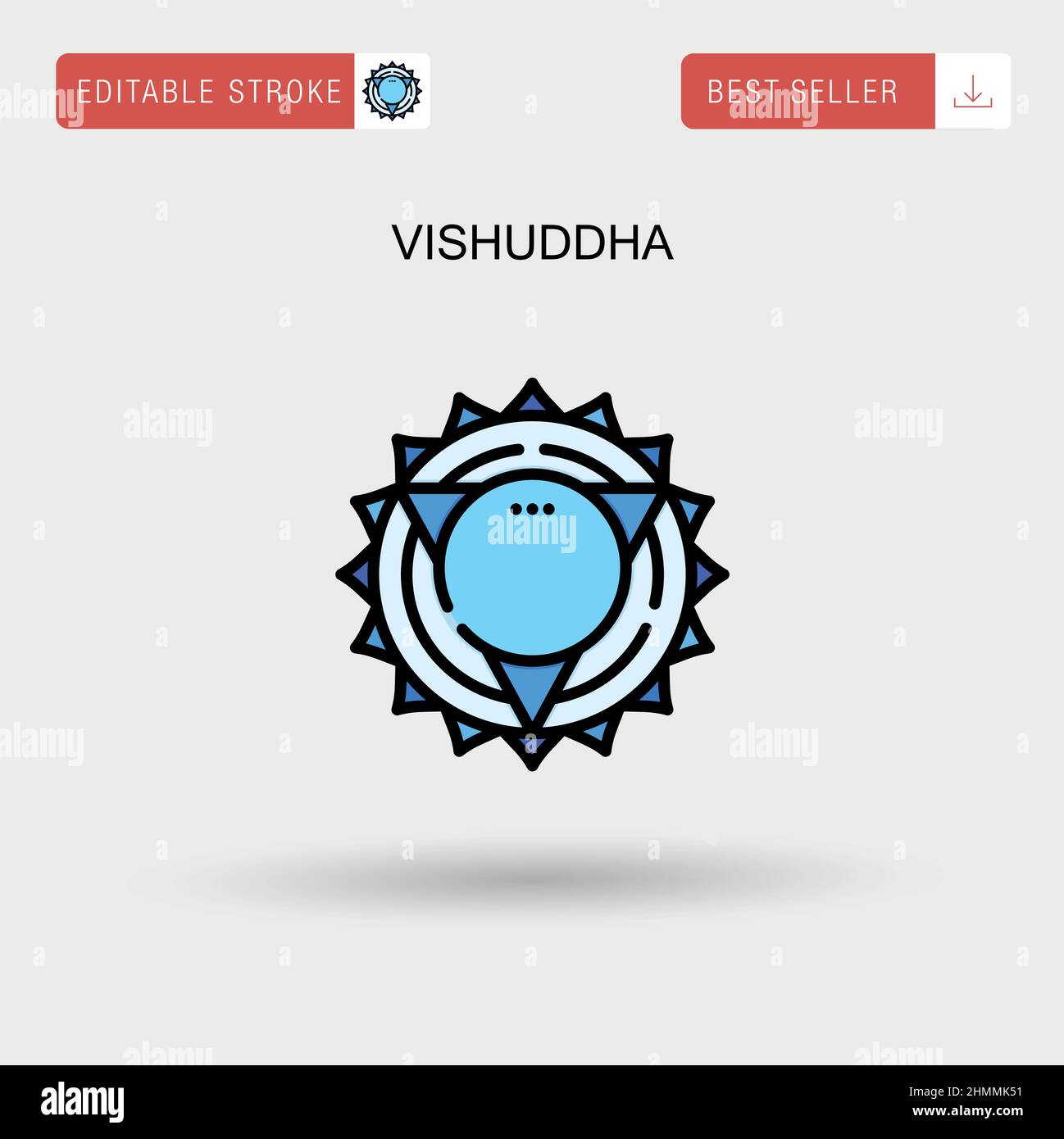 Vishuddha einfaches Vektorsymbol. Stock Vektor