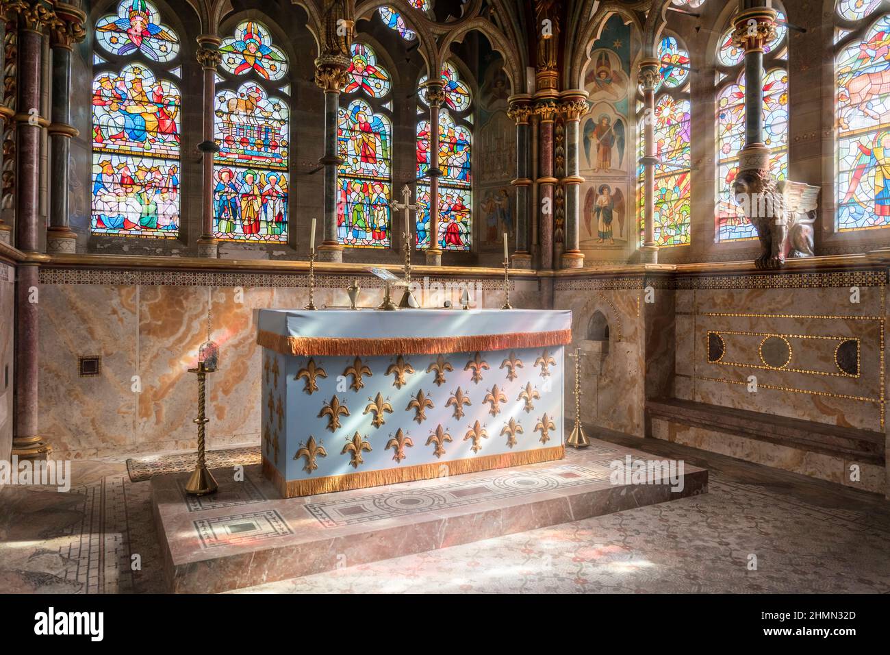 The Church of St Mary, Studley Royal, Yorkshire, Großbritannien. Stockfoto