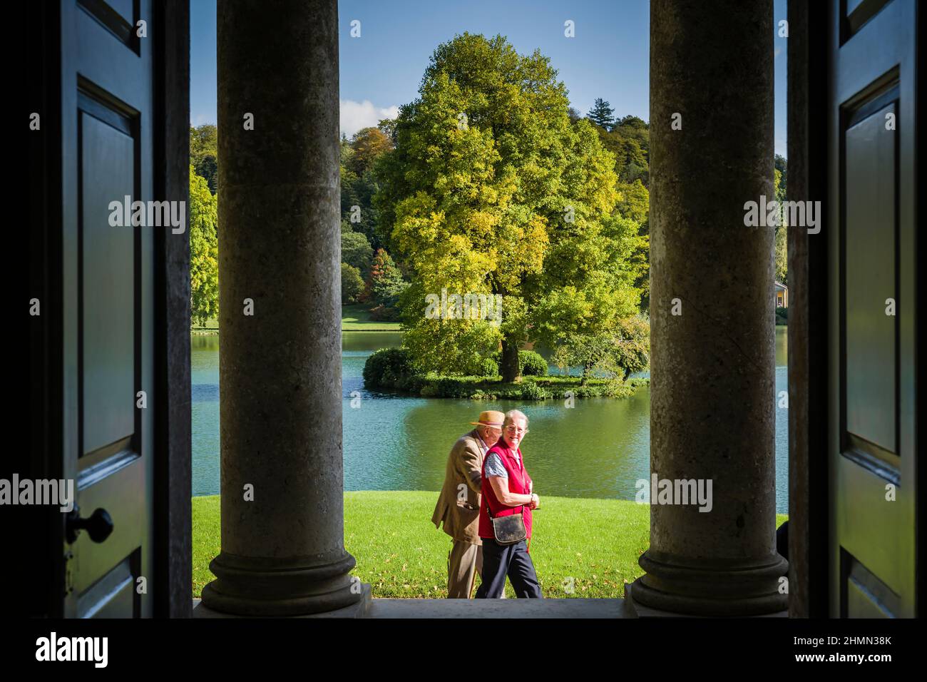 Stourhead Gardens, Wiltshire, Großbritannien. Stockfoto